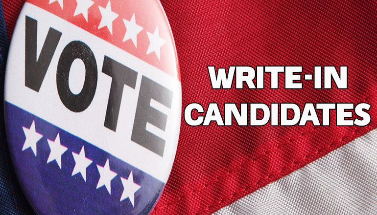 Write in candidates news graphic
