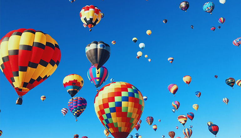 Hot Air Balloons (Photo by Kyle Hinkson on Unsplash)