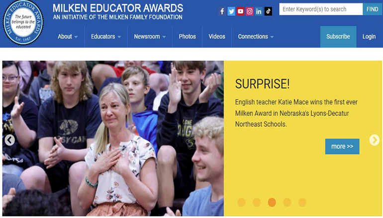 Milken Educator Awards Website