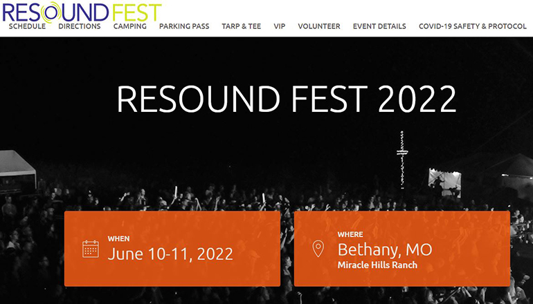 Resound Fest 2022 Website