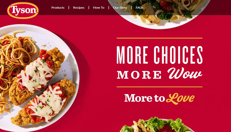 Tyson Foods website