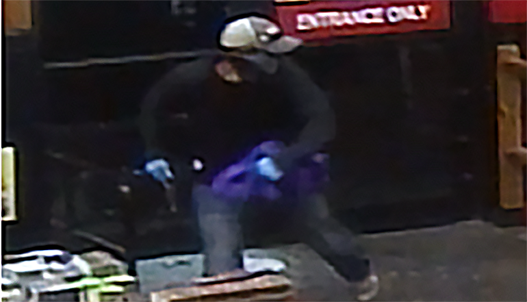A photo captured during the theft of firearms from Farm and Home Supply in Hannibal, Missouri on June 26, 2020.