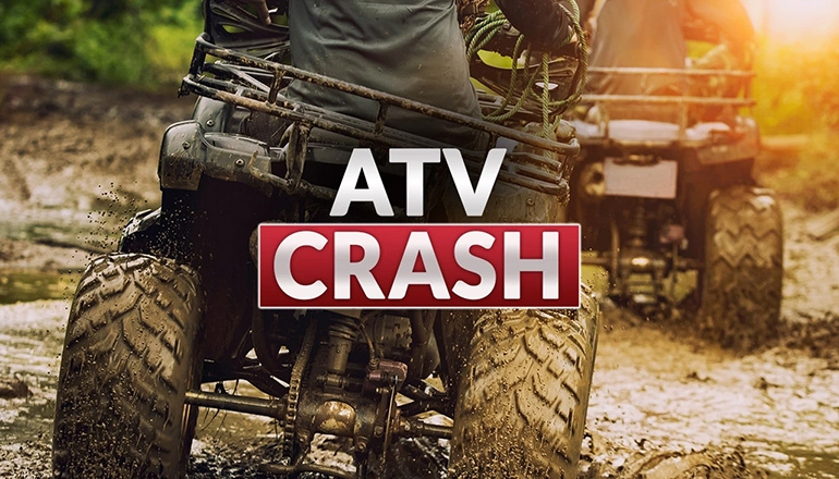 ATV crash news graphic