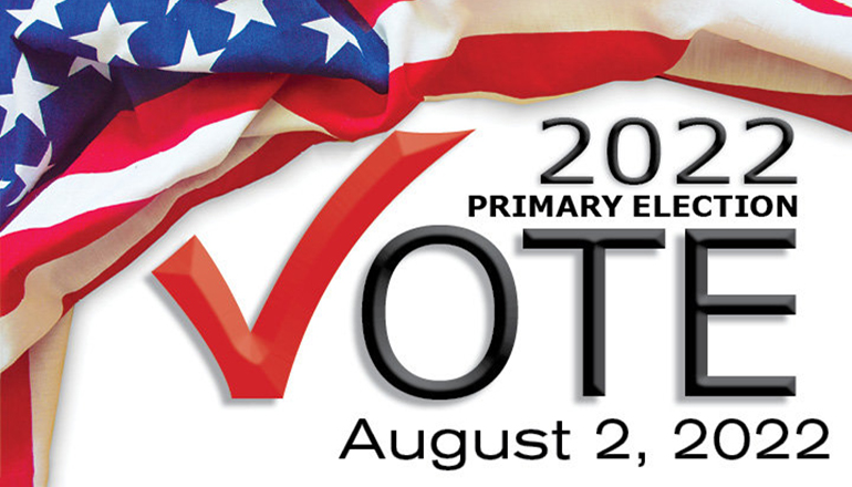 August 2nd Primary Election 2022 News Graphic