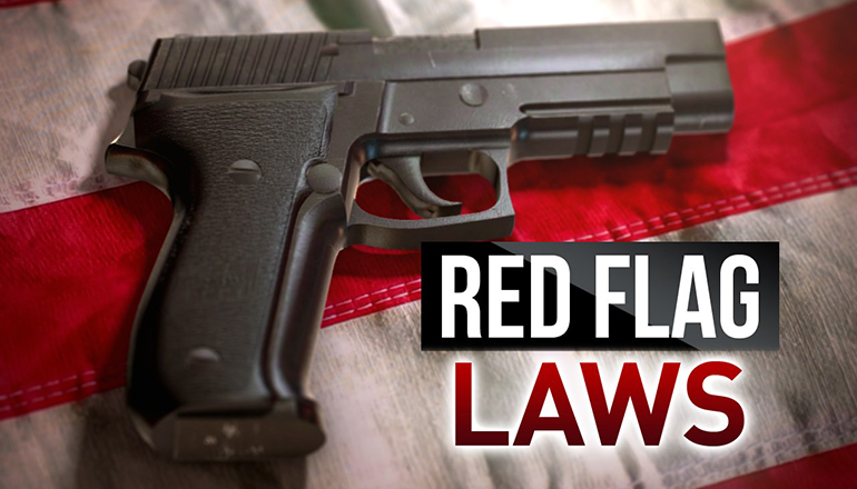 Red Flag Laws or Gun Control News Graphic