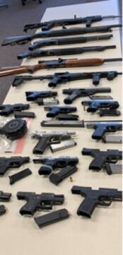 Nineteen firearms were seized by federal agents from Rusty Snow's residence.