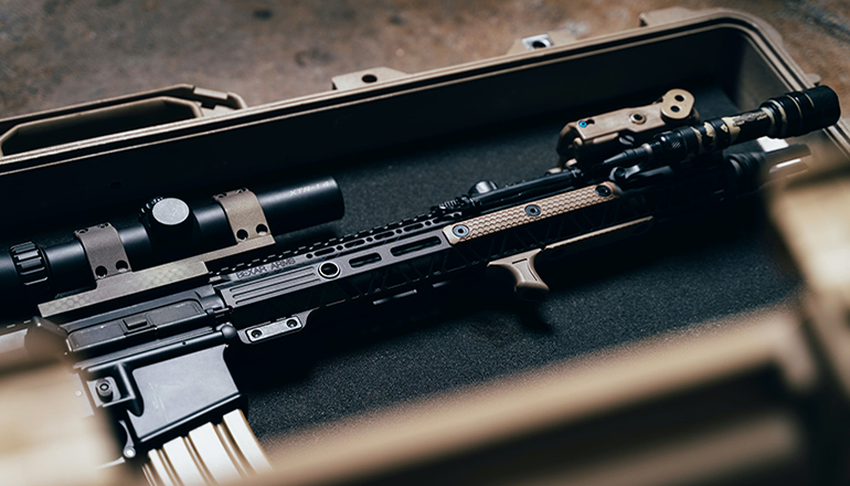 AR-15 weapon or gun in case (Photo by Bexar Arms on Unsplash)