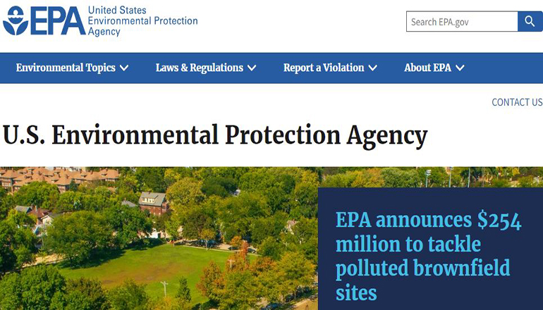 Environmental Protection Agency or EPA website
