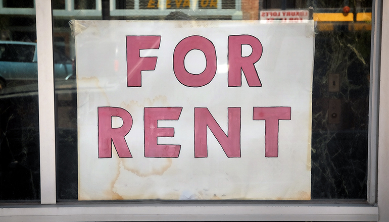 For Rent sign in a window (Photo by Robert Linder on Unsplash)