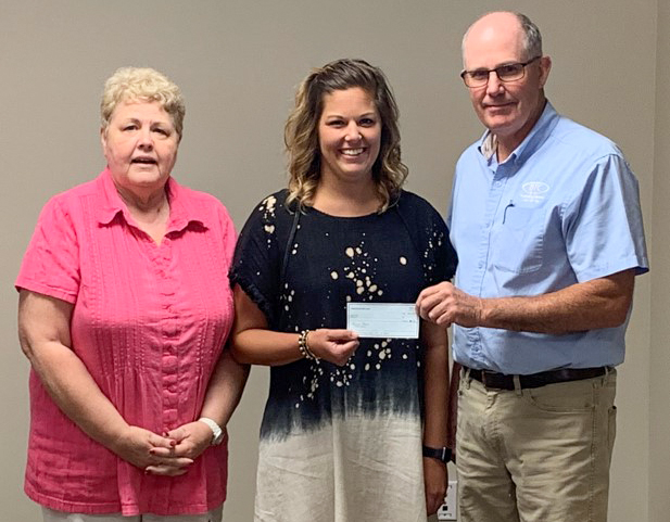 Trenton Rotary Club presents a check to Bright Futures Trenton