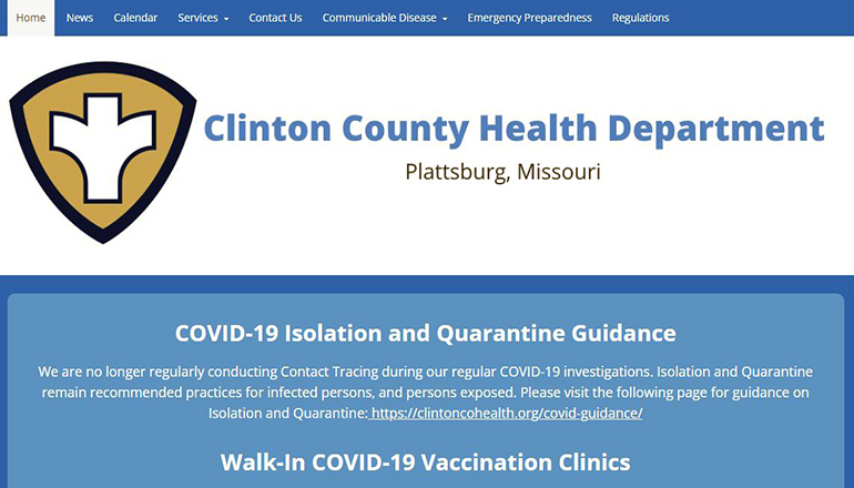 Clinton County Health Department website
