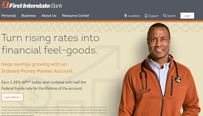 First Interstate Bank websiite