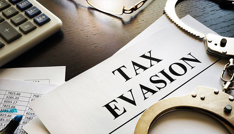 Tax Evasion News Graphic
