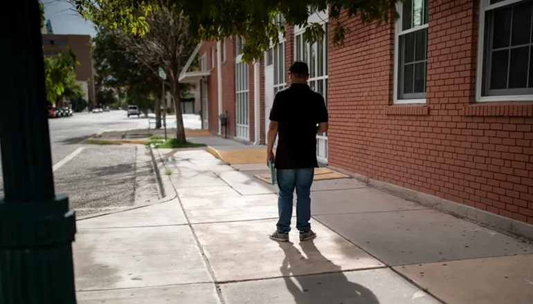 Willian, a 46-year-old asylum-seeker from Ecuador (Photo courtesy Ivan Pierre Aguirre for the Texas Tribune)