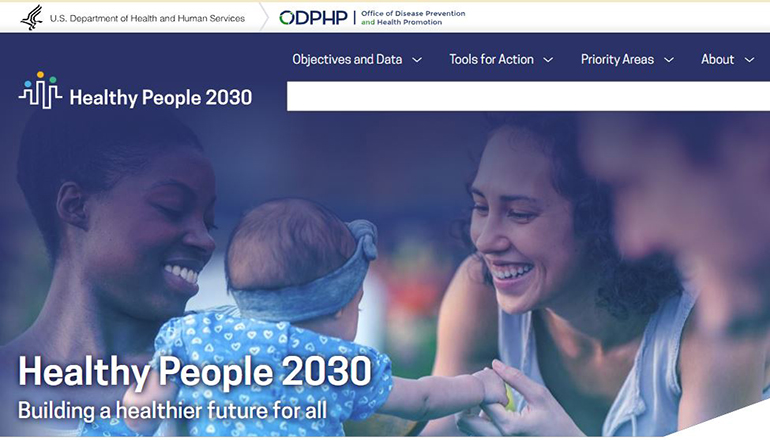 Healthy People 2030 Website