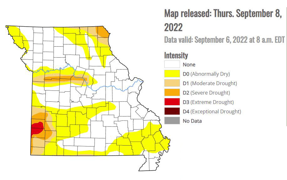 Drought conditions expand in northern part of Missouri