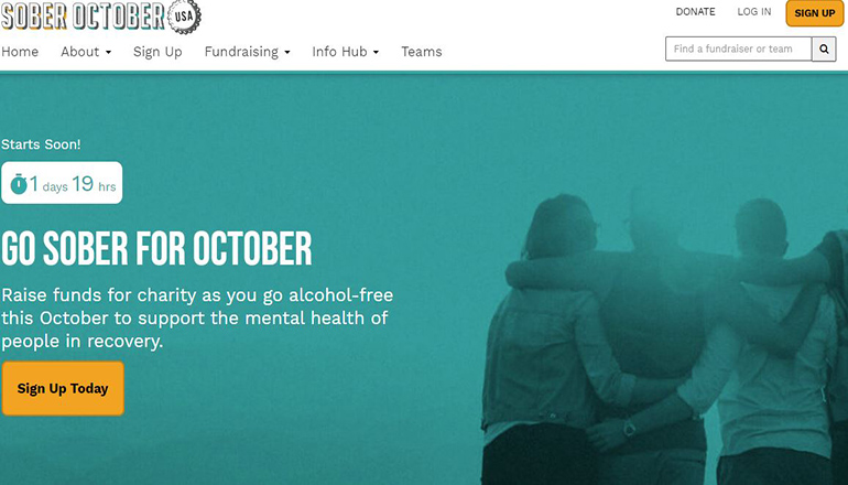 Sober October Website