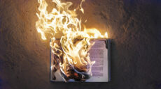 Burning or Banned Book (Photo by Freddy Kearney on Unsplash)