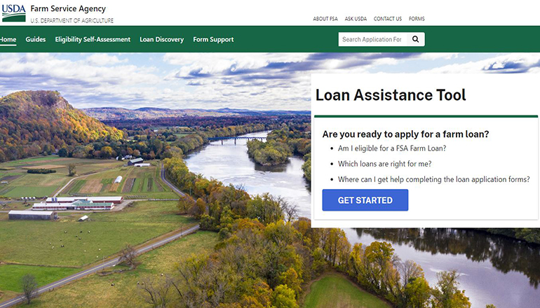 USDA Loan Assistance Tool website