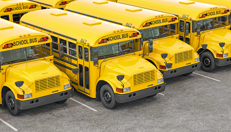 Yellow School Buses (Photo Courtesy Missouri News Service)