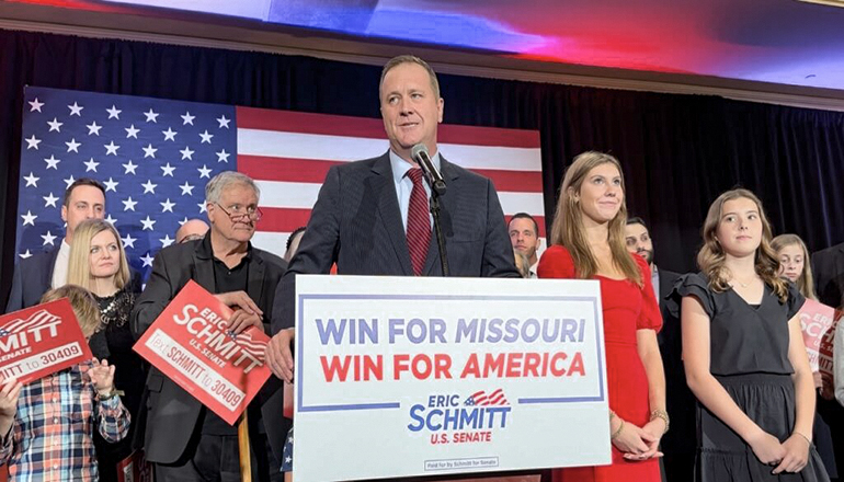 Eric Schmitt defeats Trudy Busch Valentine in Missouri U.S. Senate race