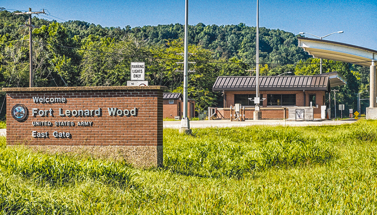 Fort Leonard Wood Army Base entrance (Photo courtesy US Army)