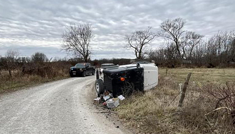 Mail truck in Mercer County Accident