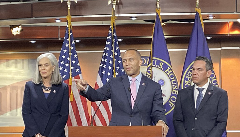 New U.S. House Democratic Leader Hakeem Jeffries of New York (Photo credit Jennifer Schutt - States Newsroom)