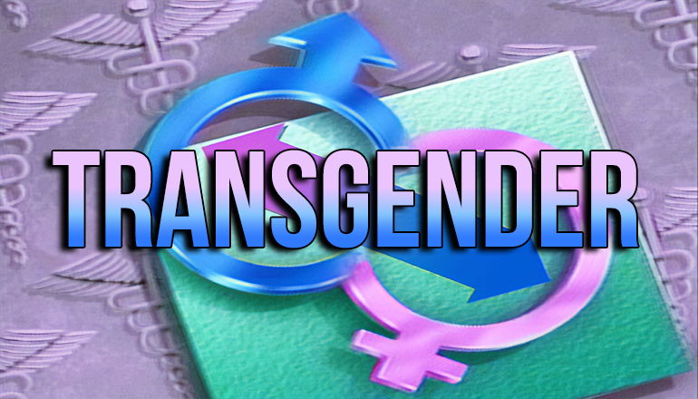Transgender news graphic with Medical Background