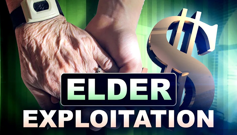 Elderly (Senior Citizen) or elder exploitation news graphic