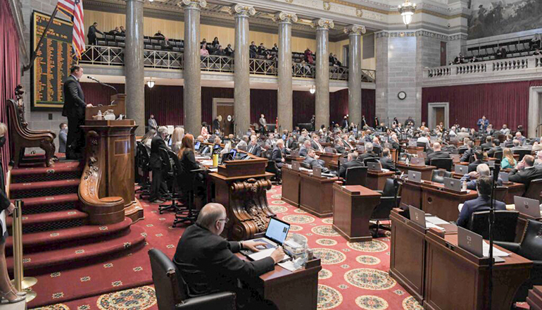 The Missouri House chamber during the 2022 legislative session (Photo courtesy Tim Bommel - Missouri House Communications)