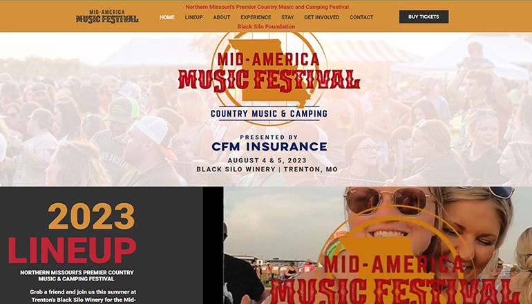 2023 Mid America MusicFestival website