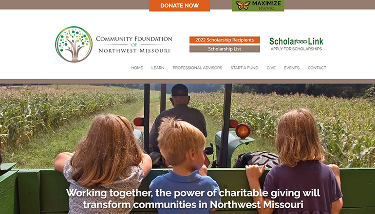 Community Foundation of Northwest Missouri website 2023