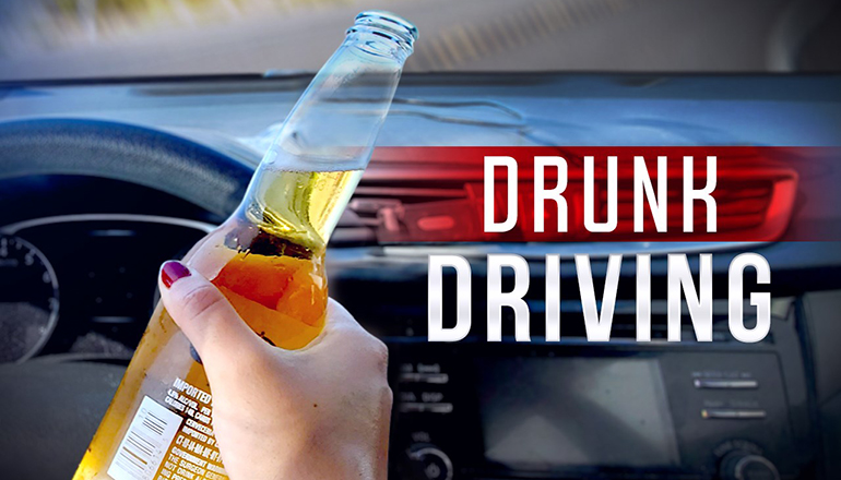 Drunk Driving or DWI or Driving While Inntoxicated News Graphic