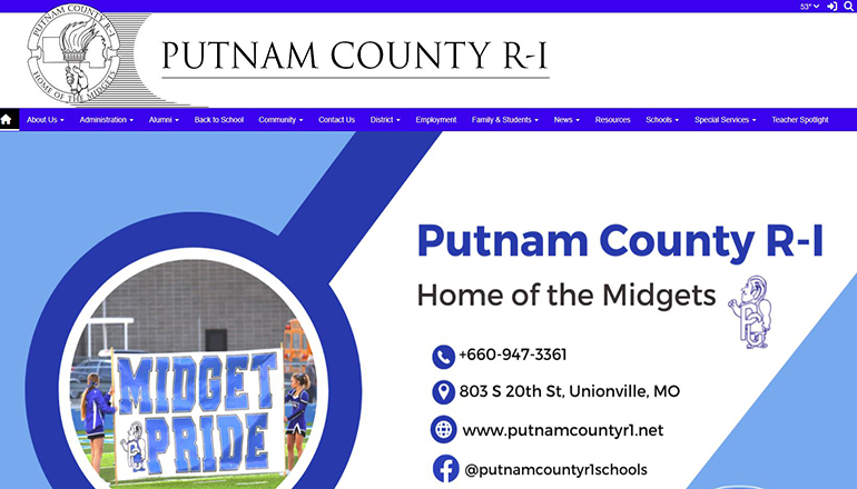 Putnam County R-1 School District website
