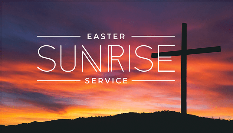 Easter Sunrise Service News Graphic