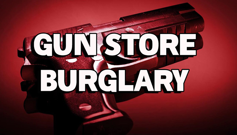 Gun Store Burglary News Graphic