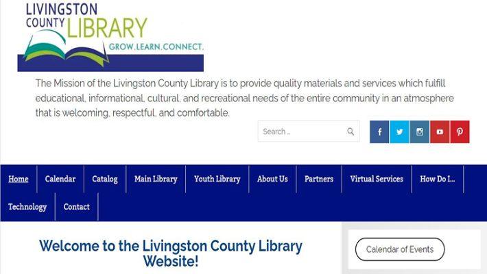 Livingston County Library website 2023