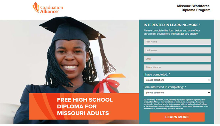 Missouri Diploma website