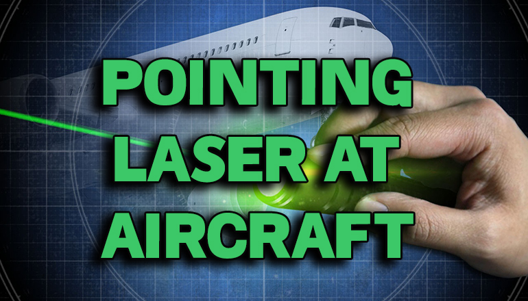 Pointing Laser at Aircraft News Graphic