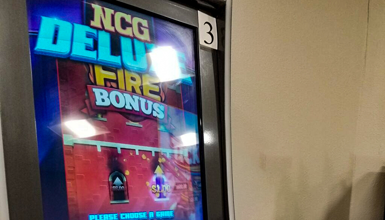 The NCG on the machine’s display means it is a “no-chance gaming” machine (Photo by Rudi Keller - Missouri Independent)