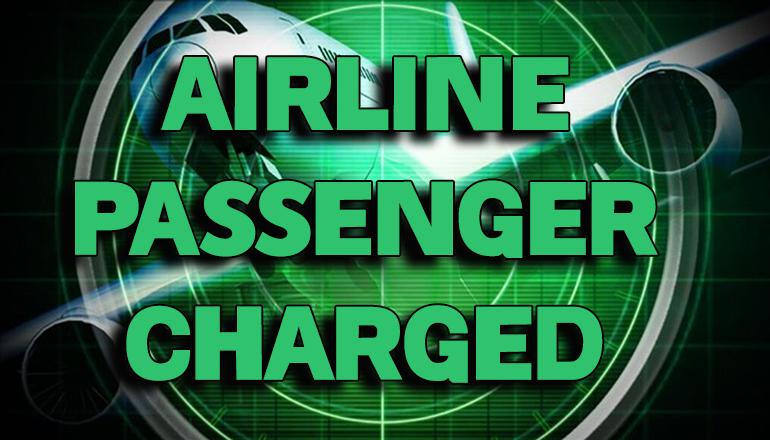 Airline or Airplane Passenger Charged News Graphic