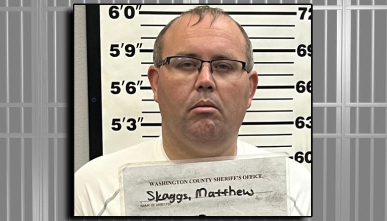 Matthew N. Skaggs booking Photo (Courtesy Potosi Police Department)