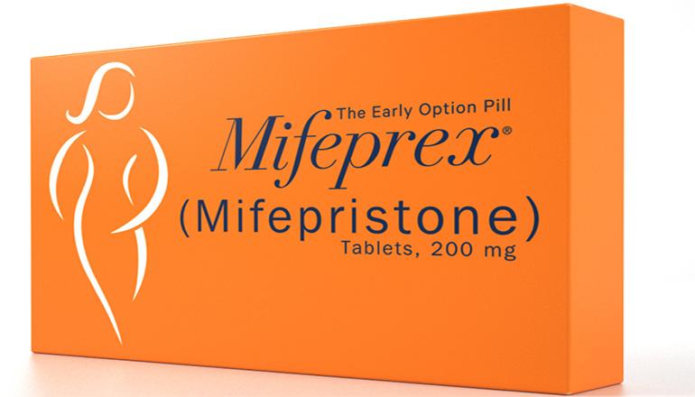Mifeprex (Mifepristone) abortion pill box (Photo via GenBioPro website)