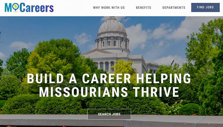 Screenshot of Missouri Careers website