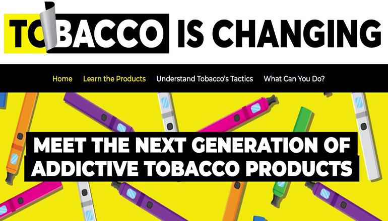 Tobacco is Changing website