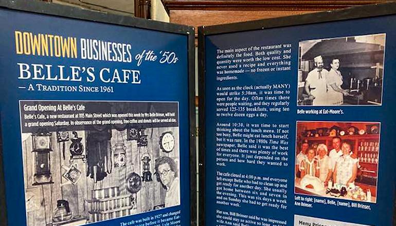 Belle's Cafe Display at Grundy County Museum