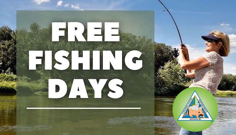 Missouri Department of Conservation's Free Fishing Days are June 10 and 11