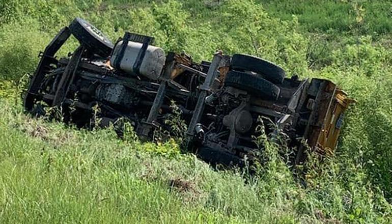 MoDot Crashed truck