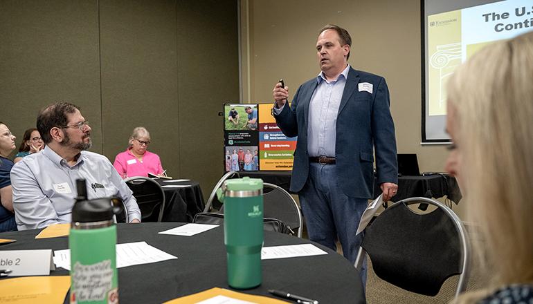 MU Career Accelerator Kickoff Event, the event took place at Bradford Farms, Program - Rob Russell and Sarah Traub